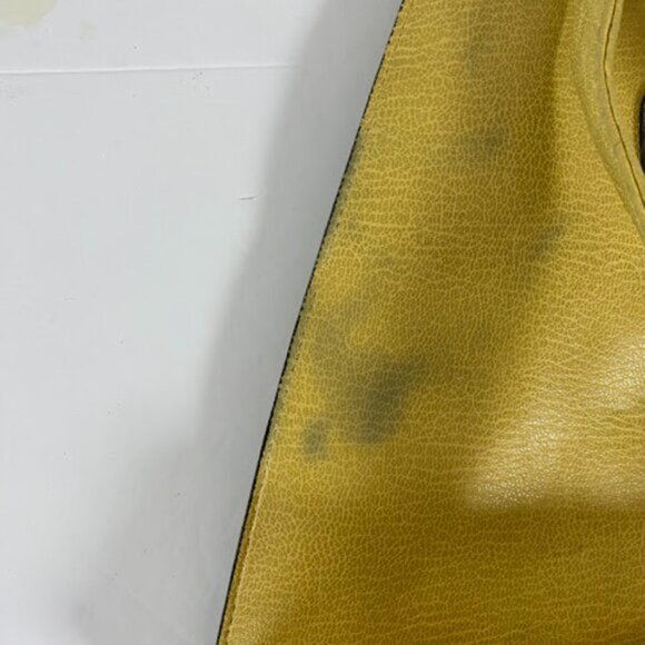 Sleek Women's Mustard Yellow Leather Backpack Medium - Picture 8 of 8